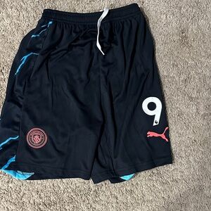 Puma Black and Blue Athletic Shorts for Boys